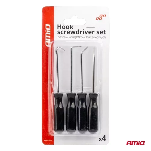 Sada hákových skrutkovačov 4ks. AMiO-04281 - obr. 5