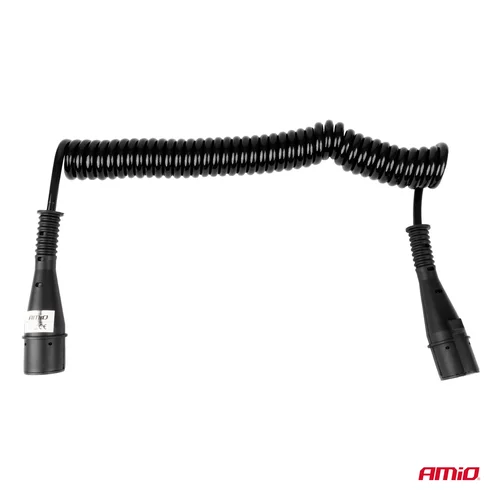 Špirálový kábel TIR 2x 7 PIN typ N 5m 24V AMIO-04380 - obr. 1