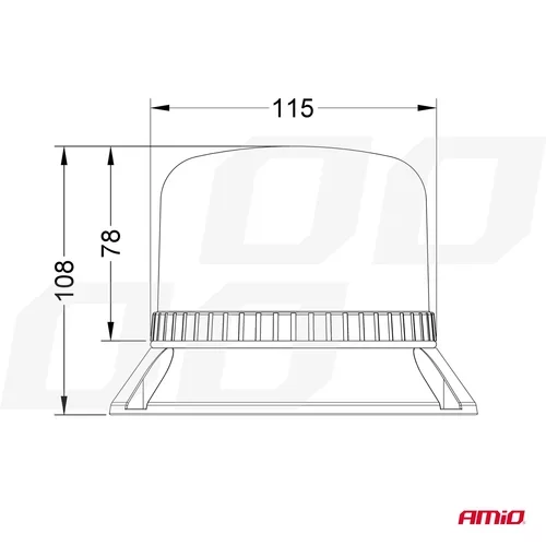 LED výstražný maják W22M 12/24V IP66 AMiO-03337 - obr. 5