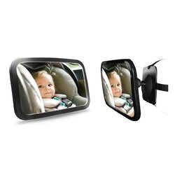 Prídavné zrkadlo na pozorovanie dieťaťa v aute. Rozmer 29x19cm AMIO