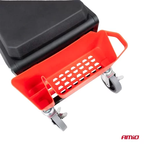 Dielenská stolička na kolieskach s úložným priestorom na náradie 150kg AMiO-04268 - obr. 8