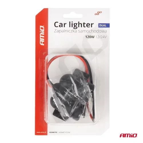 Dvojitá hermetická zásuvka zapaľovača 12/24V AMiO-04130 - obr. 4