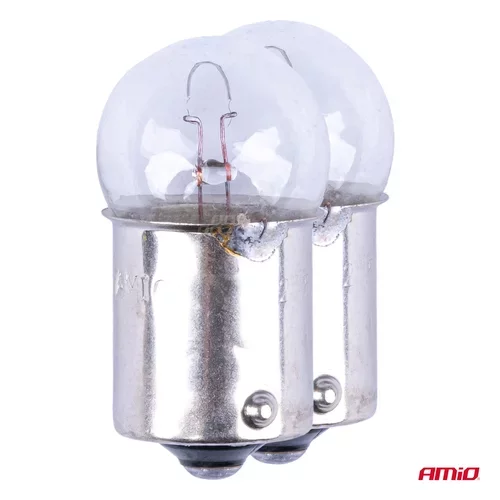 Halogénové žiarovky R10W BA15s 12V 2ks blister /AMiO/ - obr. 1