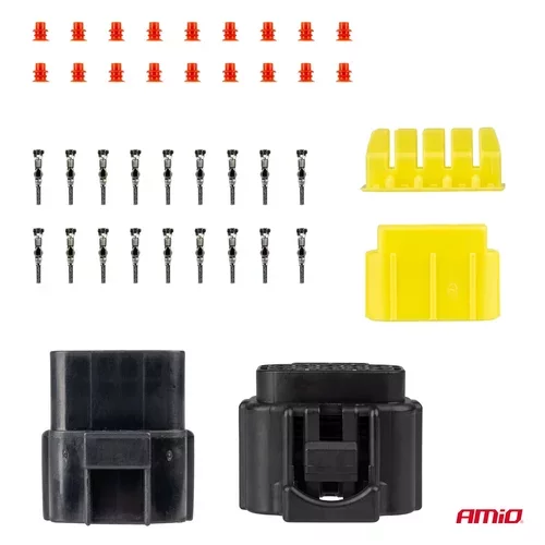 Sada elektrických konektorov vodotesných 10 PIN 2,2 mm AMiO-04351 - obr. 2