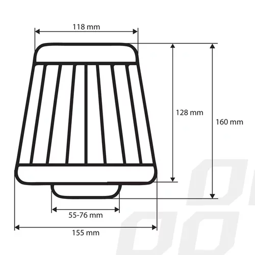 Kužeľový vzduchový filter Modrý + 3 adaptéry /AMiO/ - obr. 4