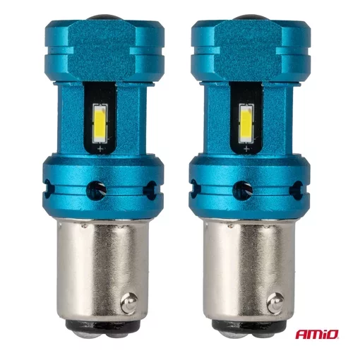 LED žiarovky CANBUS 1157 BAY15D P21/5W 4SMD 1860 Biele 12V 24V AMiO-04253 - obr. 1