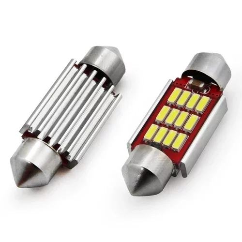 LED žiarovky CANBUS 4014 12SMD Festoon C5W C10W C3W 39mm White 12V/24V /AMiO/ - obr. 1