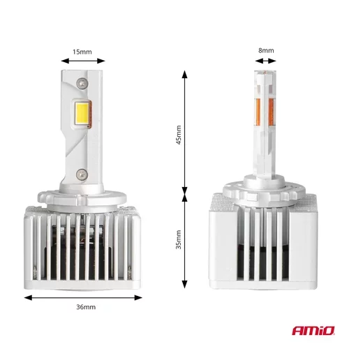 LED žiarovky hlavného svietenia D1S D3S D8S X AllinOne canbus 6000K AMIO-03669 - obr. 2