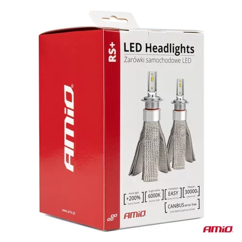 LED žiarovky pre hlavné svietenie H8/H9/H11 50W RS+ Slim séria /AMiO/ - obr. 10
