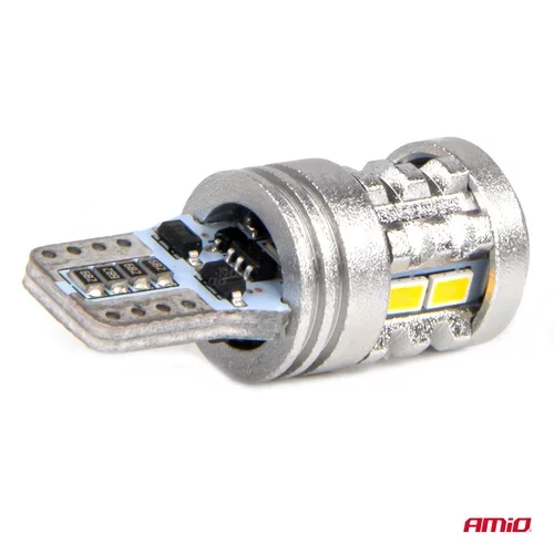 LED žiarovky STANDARD T10 W5W 6x3020 + 1x3030 SMD White 12V/24V AMiO-03718 - obr. 3