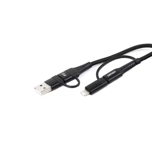 Kábel USB C-USB C iOs USB A FullLINK 1m UC-15 /AMiO/ - obr. 2
