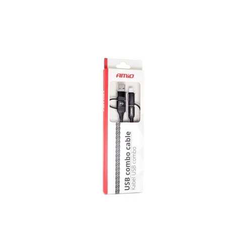 Kábel USB C-USB C iOs USB A FullLINK 1m UC-15 /AMiO/ - obr. 3