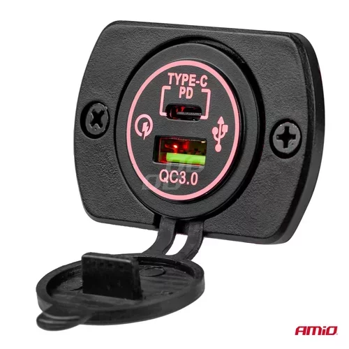 Nabíjačka USB USB-C 12/24V MOD-07 /AMiO/ - obr. 5