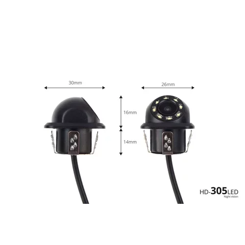 Parkovací asistent TFT02 4,3” s kamerou HD-305-LED, 4-senzorové, čierne /AMiO/ - obr. 8