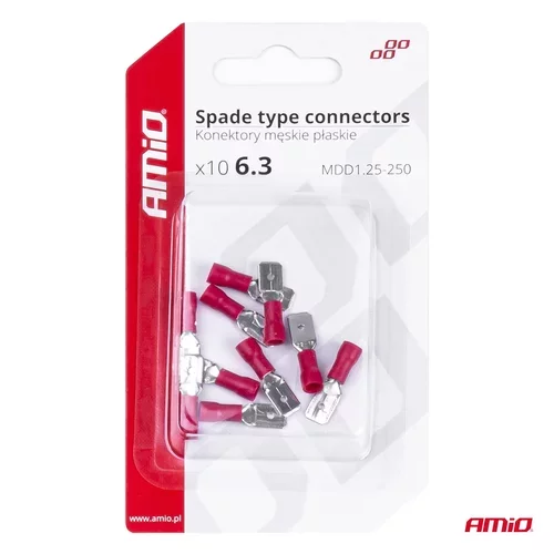 Sada elektrických konektorov 6.3mm 0.5-1.5mm2 10A 10 ks /AMiO/ - obr. 3