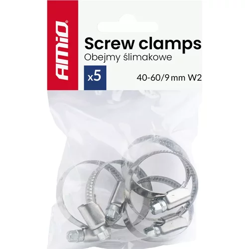 Spona na hadicu 5 ks 40-60 mm/9 mm W2 AMiO-04588 - obr. 2