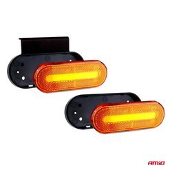 Svetlo obrysové oranžové - oválne LED- OM-01-O AMIO - obr. 2