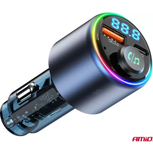 FM transmitter 1×USB-A 1×USB-C 12/24V AMiO-04655 - obr. 7