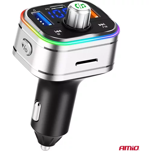 FM transmitter 1×USB-C microSD 12V 24V AMiO-04652 - obr. 8