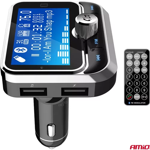 FM transmitter 2×USB-A 12/24V AMiO-04657 - obr. 8