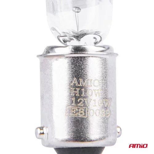 Halogénové žiarovky H10W 12V 10W BAX9S white 2ks blister /AMiO/ - obr. 2