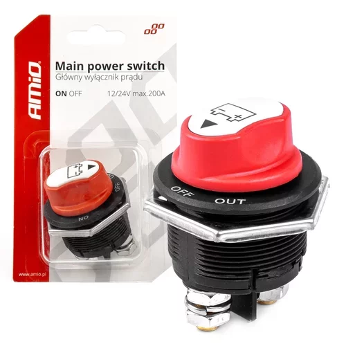 Hlavný vypínač autobatérie 12/24V max. 200A AMiO-03027
