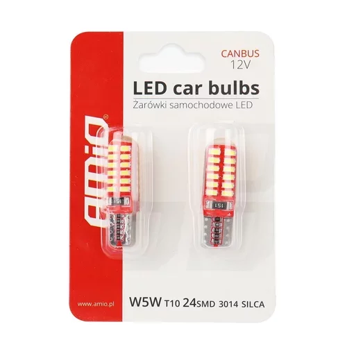 LED žiarovky CANBUS 24SMD 3014 T10e (W5W) SILCA White 12V /AMiO/ - obr. 4