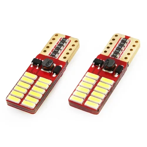 LED žiarovky CANBUS 24SMD 4014 T10e (W5W) White 12V/24V /AMiO/ - obr. 3
