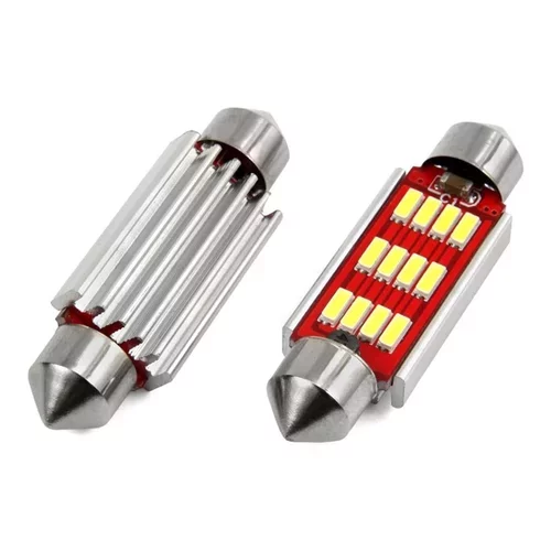 LED žiarovky CANBUS 4014 12SMD Festoon C5W C10W C3W 41mm White 12V/24V /AMiO/ - obr. 1
