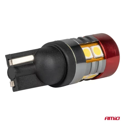 LED žiarovky CANBUS T10 W5W 9 SMD 3030 Bielé 12V 24V AMiO-04242 - obr. 3
