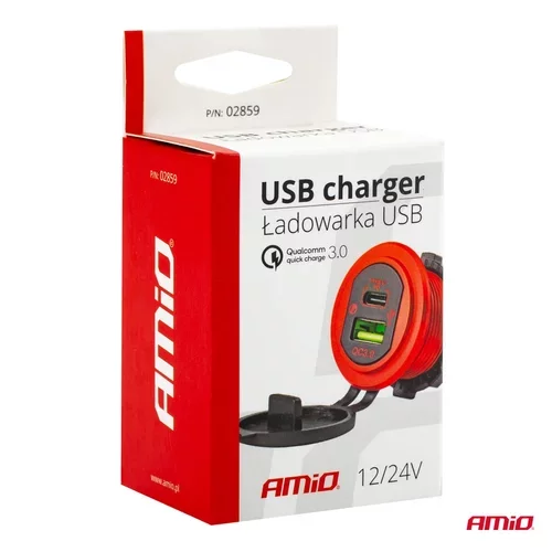 Nabíjačka USB USB-C 12/24V MOD-09 /AMiO/ - obr. 4