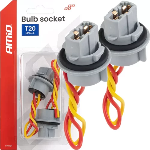 Objímka žiarovky T20 LED 12V W21W WY21W W3x16d 7440 T20 2 ks AMiO-04833