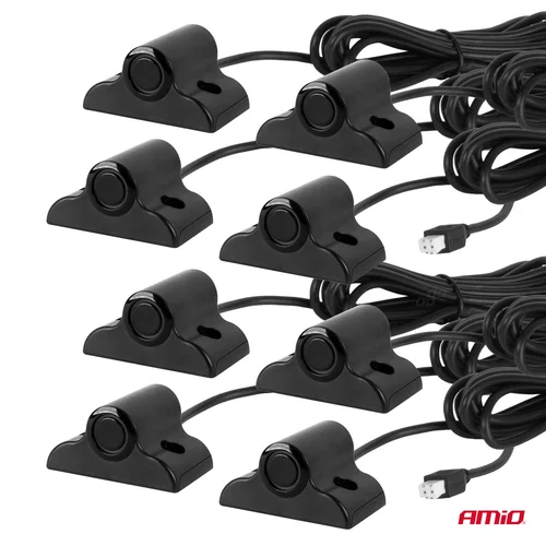 Parkovací asistent LED-GRAF 3D 8-senzorový čierny TRUCK 19mm /AMiO/ - obr. 3