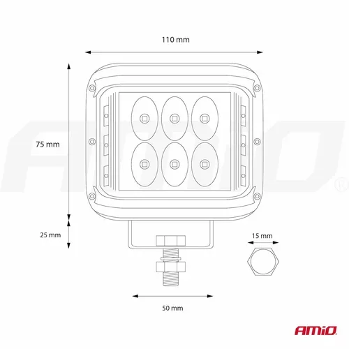 Pracovné LED svetlo 12 LED (2 funkcie)- AWL08 /AMiO/ - obr. 10