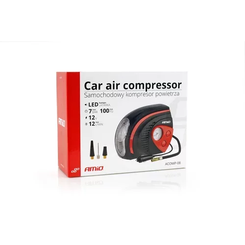 Vzduchový kompresor do auta 12V LED ACOMP-08 /AMiO/ - obr. 4