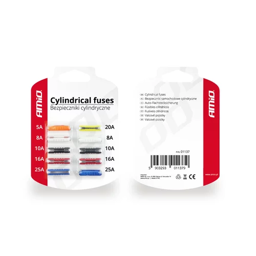 Autopoistky 10ks blister cylindrické AMIO