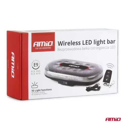 Bezdrôtová svetelná lišta LED R65 R10 326x186x63 26W 12/24V AMiO-04369 - obr. 14