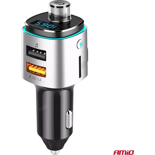 FM transmitter 2×USB-A microSD 12/24V AMiO-04654 - obr. 7
