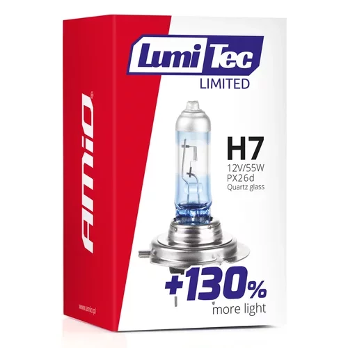 Halogénová žiarovka H7 12V 55W LumiTec LIMITED +130% /AMiO/ - obr. 2