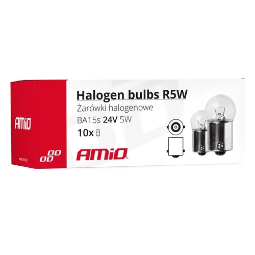 Halogénové žiarovky R5W BA15s 24V 10ks /AMiO/ - obr. 2