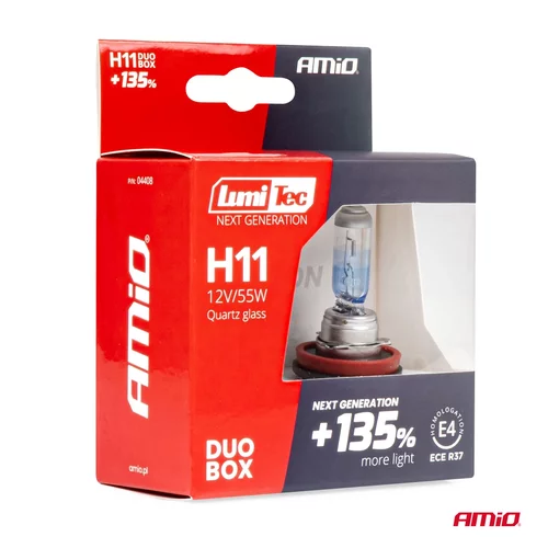 Halogénové žiarovky H11 12V 55W LumiTec NEXT GENERATION +135% DUO AMiO-04408 - obr. 4
