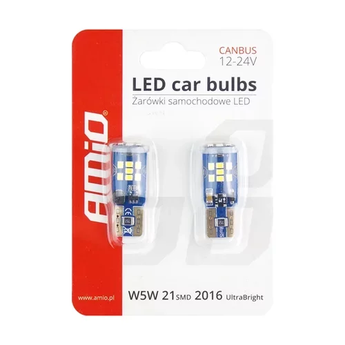 LED žiarovky CANBUS 21SMD UltraBright 2016 T10 W5W White 12V/24V /AMiO/ - obr. 4