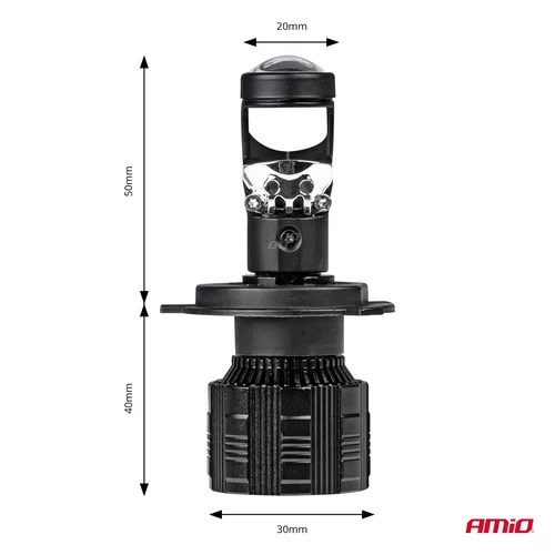 LED žiarovky hlavného svietenia H4 PL Lens séria AMiO-03667 - obr. 2
