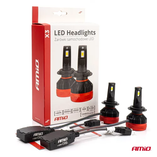 LED žiarovky hlavného svetlometu H7 X3 Series 6500K /AMiO/ - obr. 7