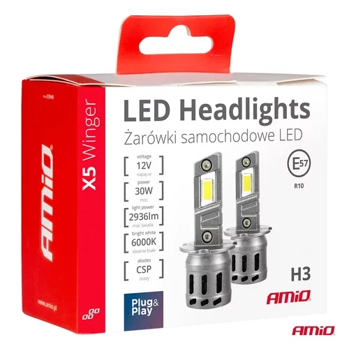 LED žiarovky X5-series WINGER H3 6000K max 30W AMIO-03944 - obr. 4