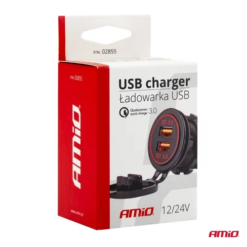 Nabíjačka 2x USB 12/24V MOD-05 /AMiO/ - obr. 4