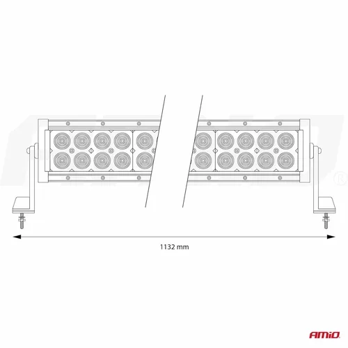 Panelové pracovné svetlo AWL26 80LED COMBO 9-36V /AMiO/ - obr. 11