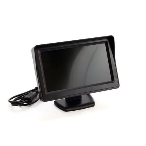 Parkovací asistent TFT01 4,3” s kamerou CAM-402 LED v podložke pod ŠPZ, 4-senzorové, strieborné /AMiO/ - obr. 6