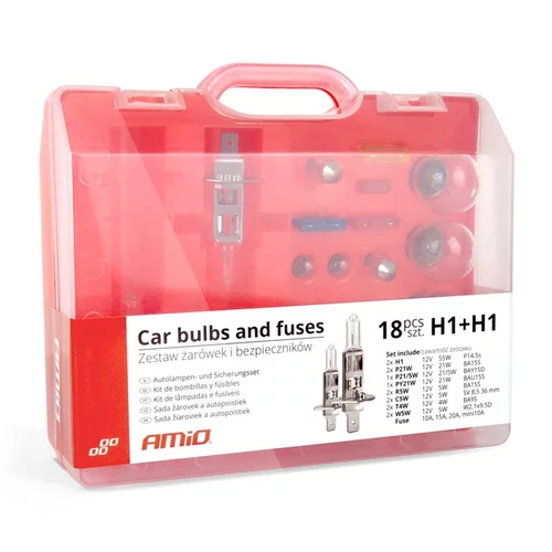 Sada halogénových žiaroviek 18ks (2xH1) AMIO-01495