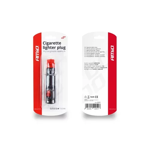 Zástrčka autozapaľovača s vypínačom EURO/DIN 12/24V /AMiO/ - obr. 1